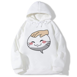 Naruto Social Anxiety Hoodie Sweatshirt with Provocative Expression and Head-Scratching Design, Autumn and Winter Anime Clothing for Men and Women, Couple DIY