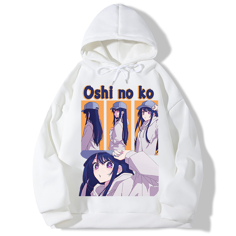 Co-Branded Autumn and Winter Thin Fleece-Lined Sweatshirt Recommended by Me, Children's Anime Merchandise, Hoshino Ai Hooded Jacket for Boys and Girls