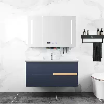 Germany Hatis HDS-1007 smart mirror cabinet hanging wall type small apartment combination wash table with dressing rack