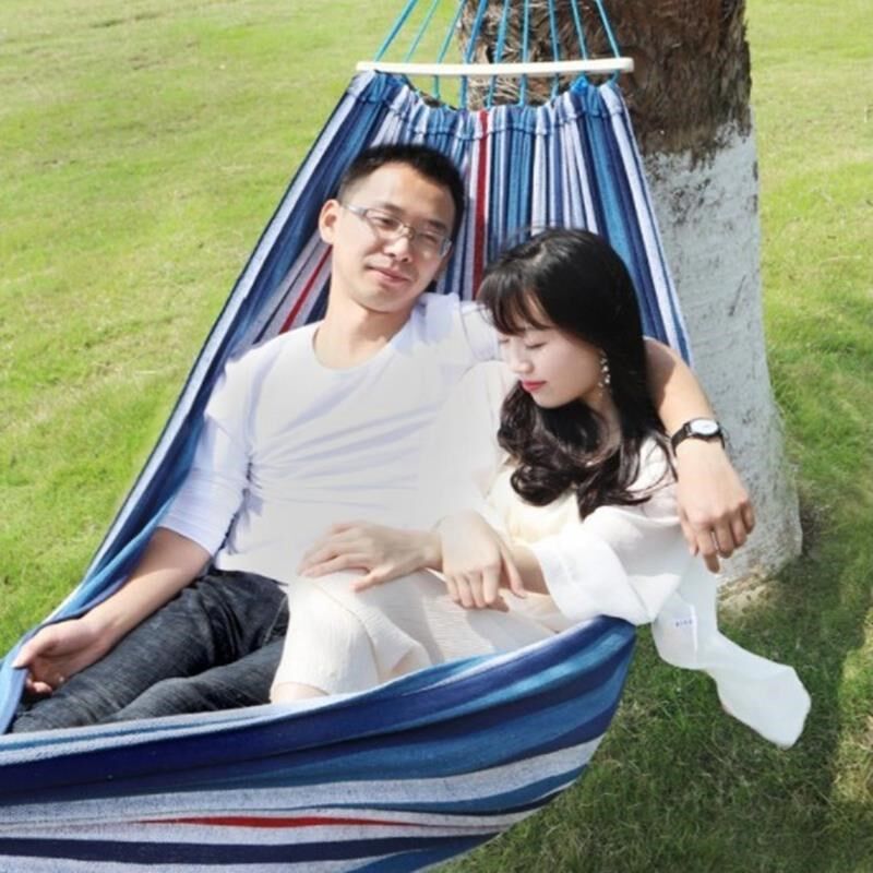 Hammock Outdoor Leisure Picnic Comfort swing set Thickened Canvas Dorm Room Indoor Single Double Home Suspension Chair Anti Side