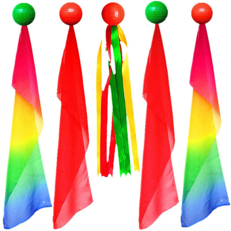 Taiji soft ball silicone inflatable silk softball softball beginner performs short silk silk ribbon flexibility ball