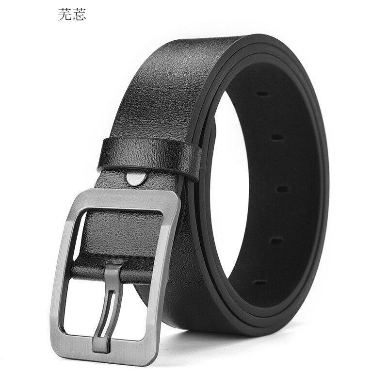 Men's retro alloy needle belt pure leisure hundred and youth belt style 2 (black) 115 cm