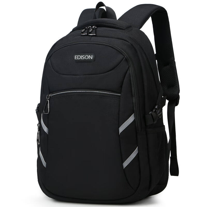 Edison Edison Junior School Book Bag Men Night Reflections Warning High School Students Shoulder Backpack 200823-1