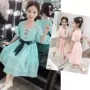 Quần áo bé gái mùa hè 2019 mới to boy công chúa trang phục Hanfu một chiếc váy giả hai mảnh - Khác bán quần áo trẻ em
