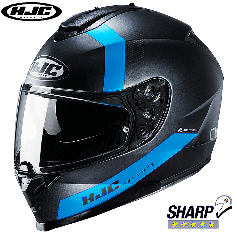 Original Imported Hjc C70 Dual-Lens Motorcycle Racing Helmet Full-Face Helmet with Sharp 5-Star Certification for Men and Women