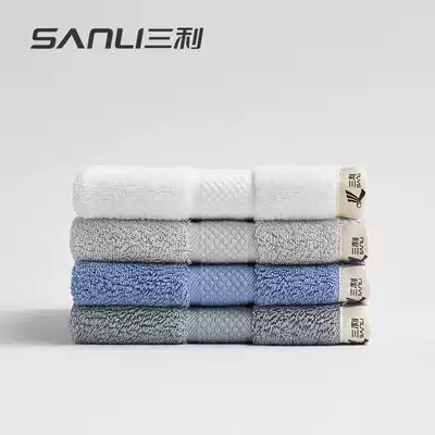Sanli home small towel pure cotton face washing household scrub face towel adult men and women cotton soft absorbent small square towel