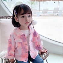 Girl Denim Jacket Spring Autumn Clothing 2022 New Children Trendy Blouse Women Baby Clips Princess Ocean Gas Tide