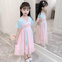 Childrens clothing Han clothes girls dress New childrens skirt Summer CUHK Scout China Wind Han Chinese Wind Skirt Ocean Skirt