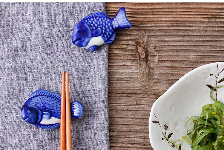 The fawn field'm ceramic type chopsticks chopsticks rack fish imported from Japan key-2 luxury buy Japanese fugu chopsticks pillow and wind The spoon holder frame