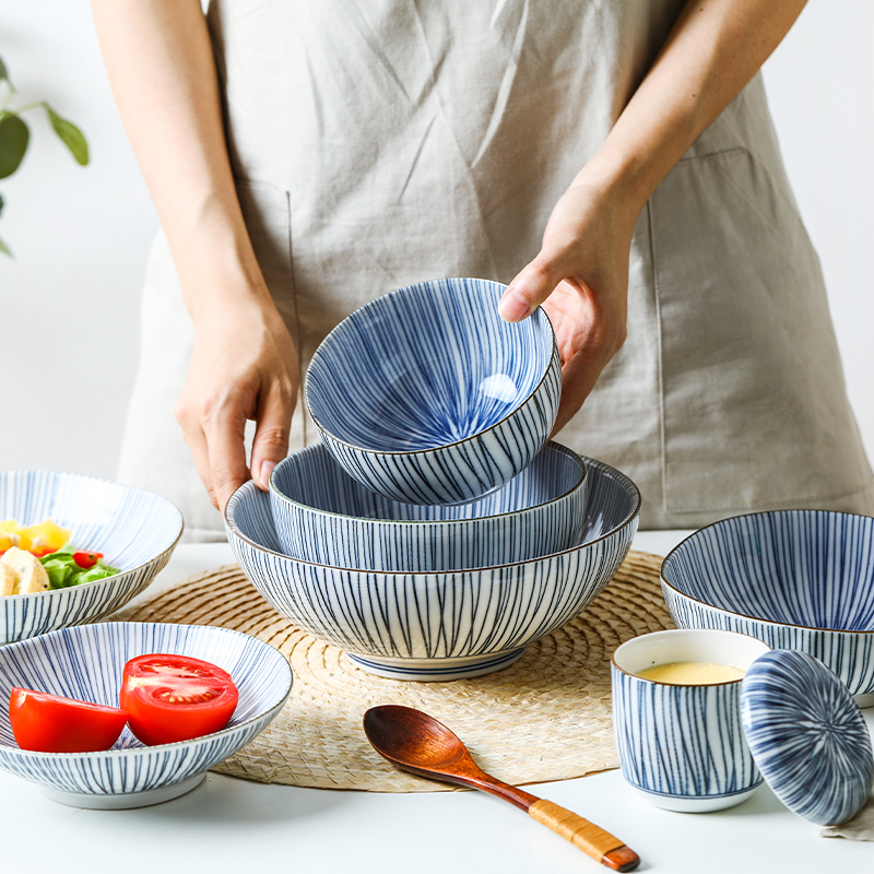 The fawn field'm ceramic rice bowl Japanese imported from Japan and wind gradient grass small bowl of soup bowl rainbow such use
