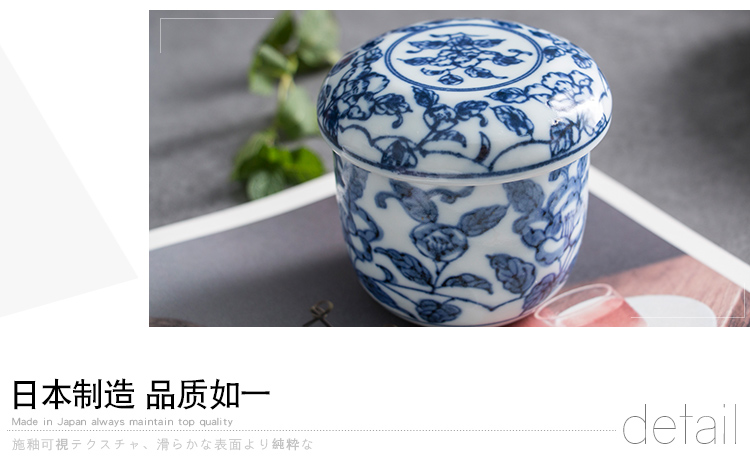 Blue camellia rice bowl bowl imported from Japan Japanese creative rainbow such as bowl and wind tableware of pottery and porcelain household salad bowl