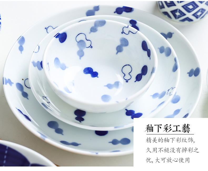 The fawn field'm geometric lines imported from Japan tower of ceramic bowls bowl home nice small bowls of rice bowl