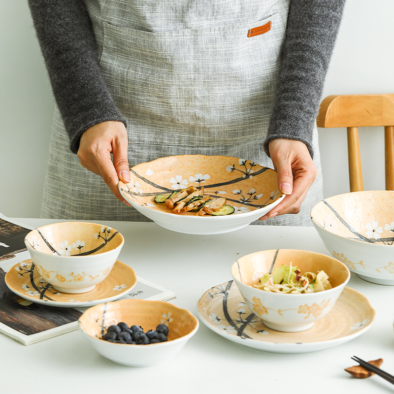 The fawn field'm ceramic rice bowl imported from Japan Japanese light cherry small bowl bowl rice bowls a salad bowl