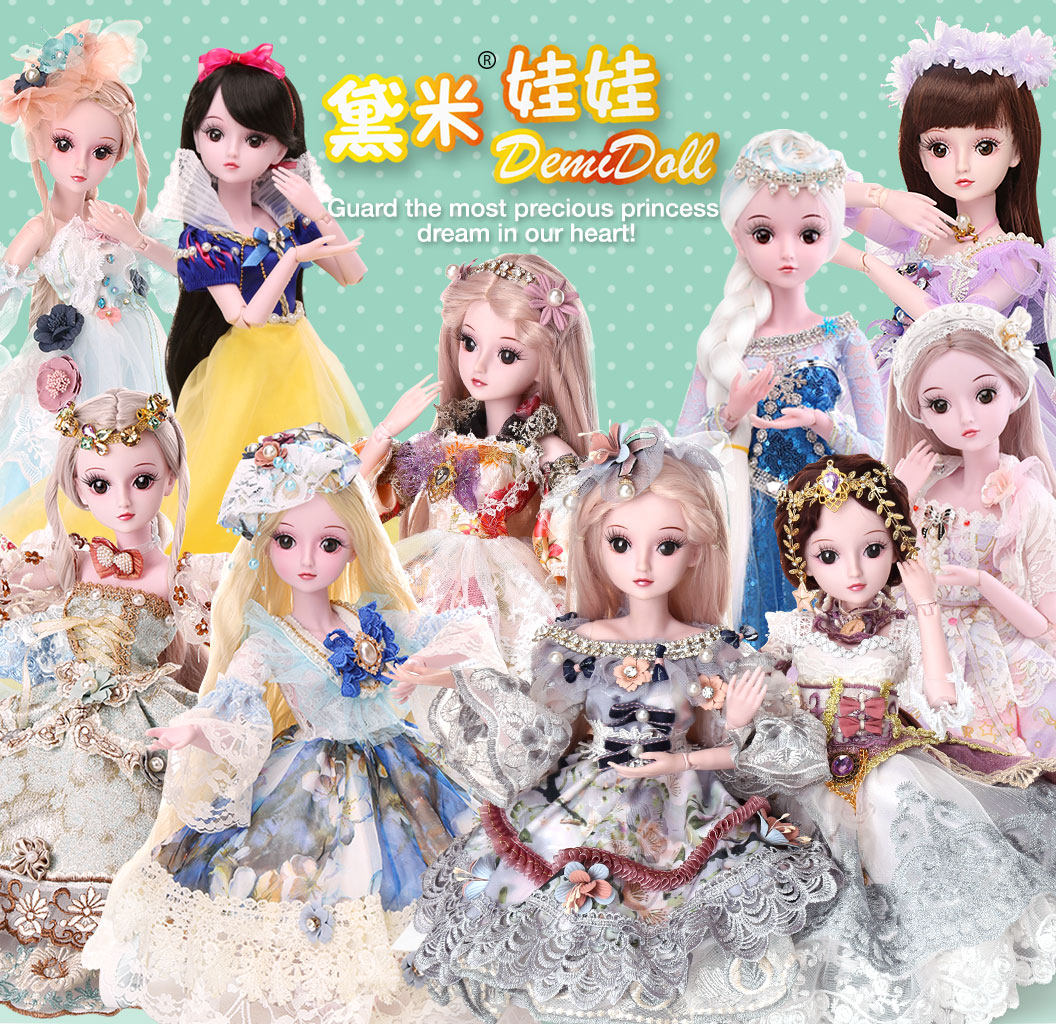 Genuine Demi Doll Ice and Snow Spirit Ice Princess Wonderland Dream Fairy 60cm bjd full set of girl toys
