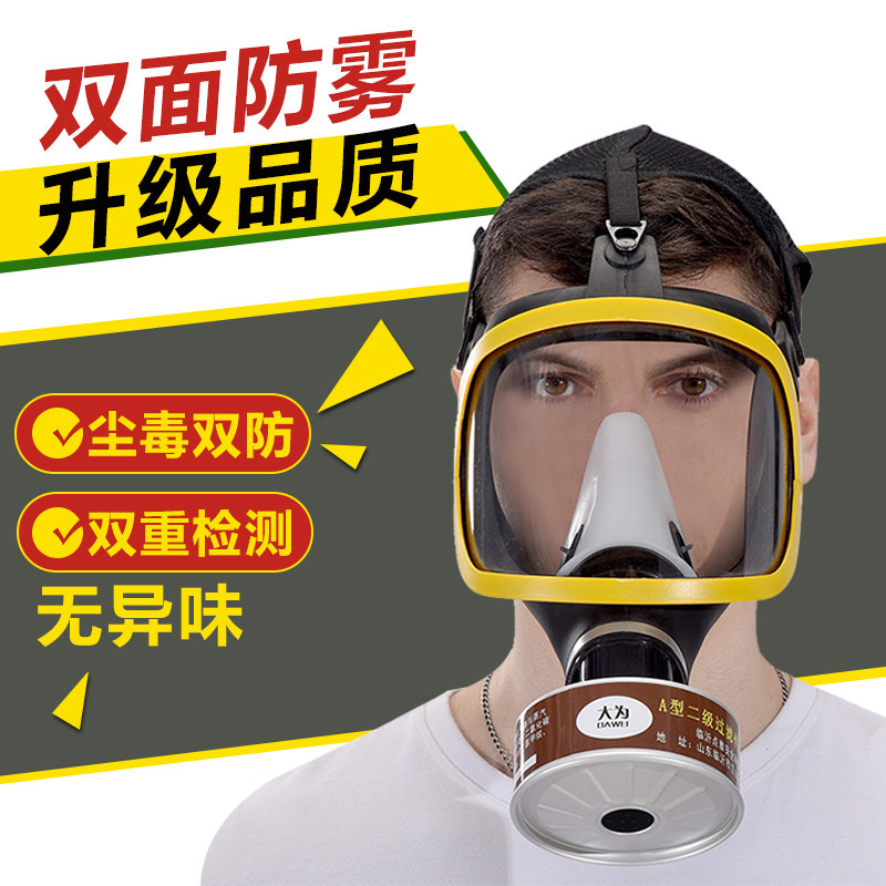 防毒面具全面罩喷漆专用防护口罩化工实验室有毒气体放毒防烟