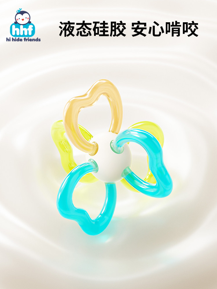 Manhattan Baby Hand Grasping Ball, Teething Toy for Infants in the Oral Stage, Chewable and Gripable, Educational Early Learning Teething Stick for Babies