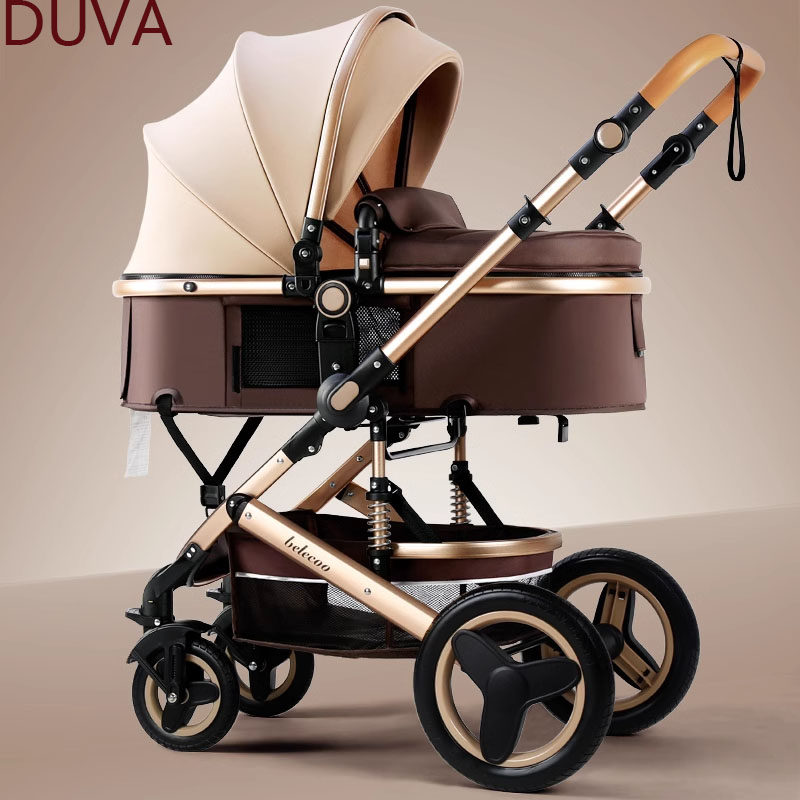 Немецкая детская коляска, которая может сидеть и лежать, легкая, двусторонняя, с высоким ландшафтным складыванием, амортизирующая коляска для новорожденных