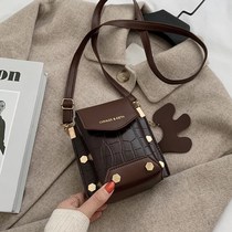 Morning Hips Bag Ins Nets Red Cell Phone Bag Women 2021 Spring Summer Day Ensemble 100 Lap Single Shoulder Bag Texture Ocean Air Skew