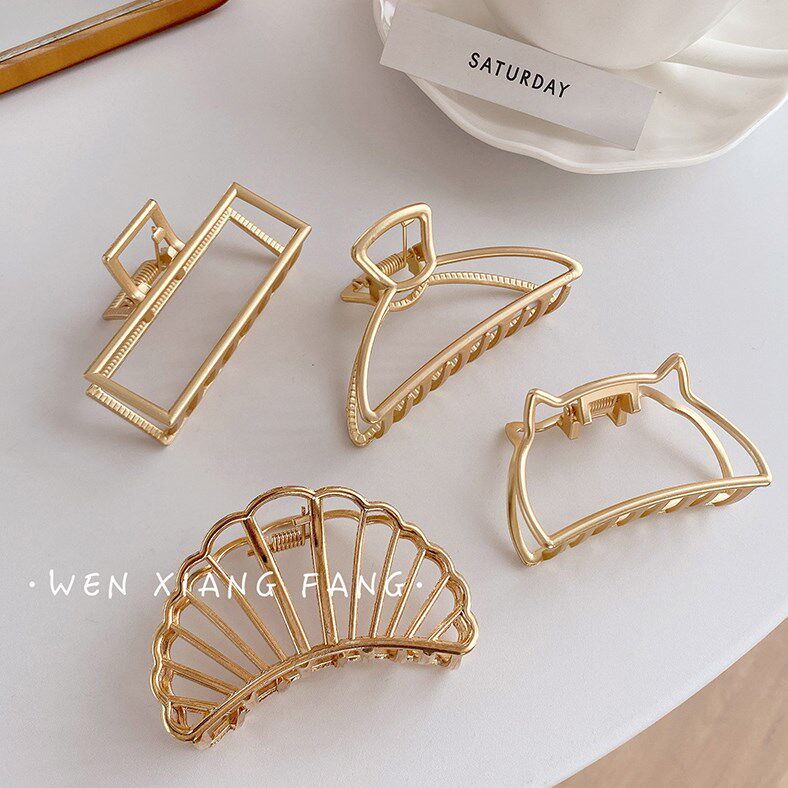 Ask the Xiangfang Store INS Net Red Metal Grip Clip Hair Clip Large Bathing Catch ELEGANT TEMPERAMENT HAIRPIN POST SOUTH KOREA