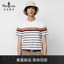 Bjørn Leuven Summer 2022 New Mens T-Shirt Business Casual Stripe
