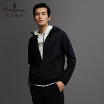 Bøin Löfven Spring Mens Jacket Business Casual Hooded Long Sleeves Warm Stylish Urban Panel Jacket