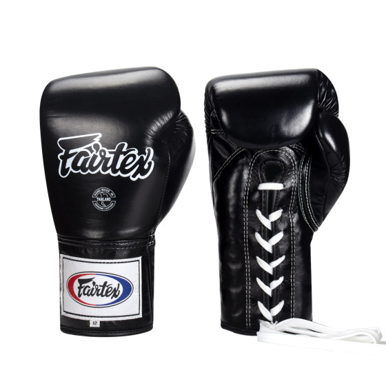 Thai Fairtex Boxing Lace-Up Gloves with Straps for Muay Thai Fighting, Martial Arts, and Sandbag Training, Suitable for Both Men and Women