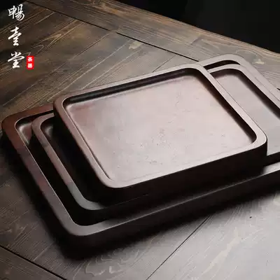 Chang Yitang black walnut tea tray household water Cup tray solid wood tray tea tray