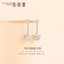Earrings female temperament Korean Net red earrings long niche sterling silver French High sense 2019 New Tide earrings