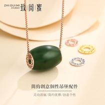 S925 pure silver sepputer separating beads Beads Diy Handmade String Beads Necklace Bracelet Bracelet accessories Material accessories