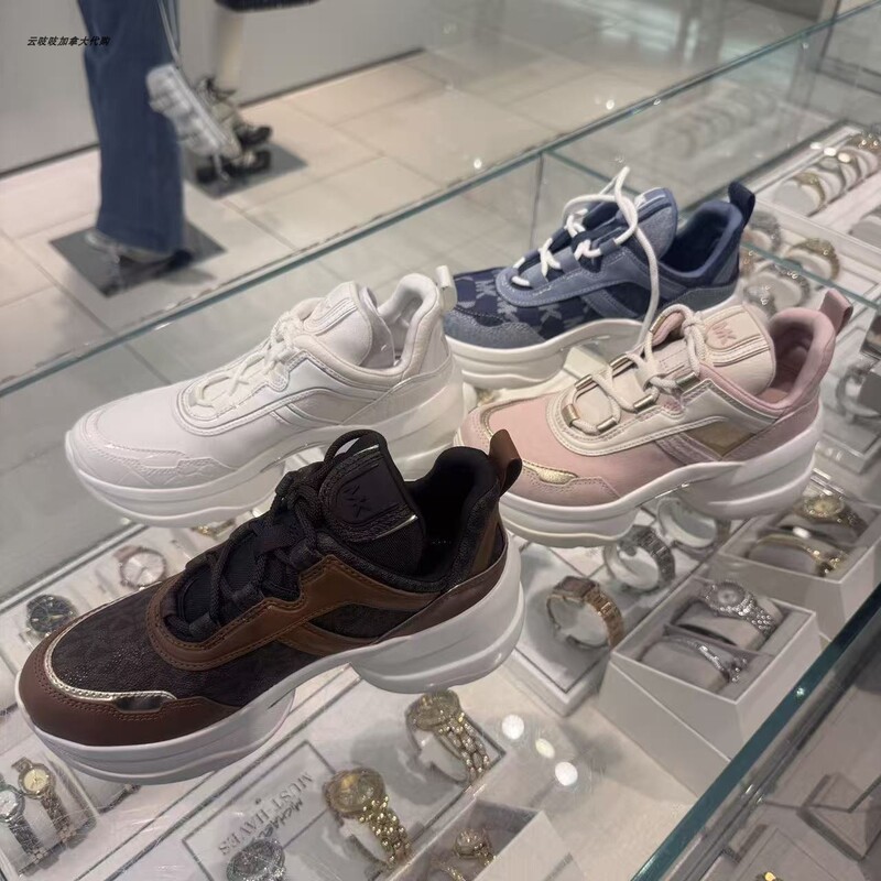Mk's Popular Olympia Women's Dad Shoes, Casual Shoes with a 7cm Heel Height, Regular Size, Domestic Price 1400