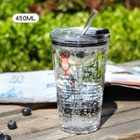 Бокал, стеклянная трубочка