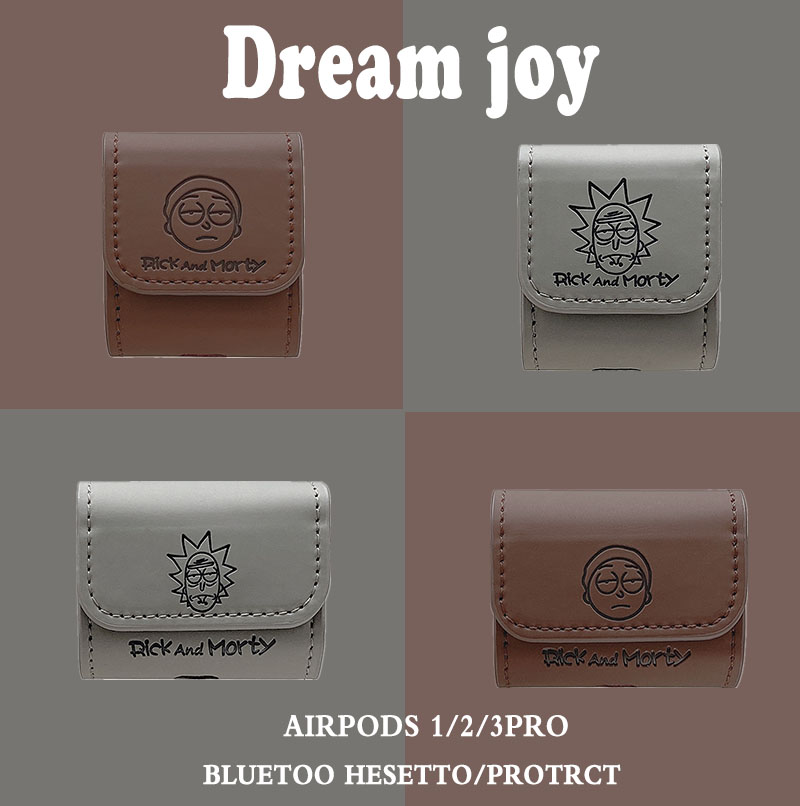 Rick Motti leather sleeve suitable for Apple Airpods headphone protective sleeve 2 3 generation pro wireless Bluetooth containing bag