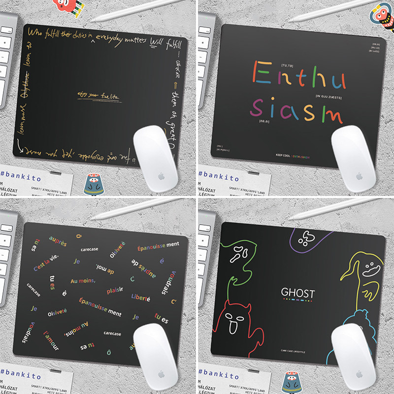 focomes original French illustrator Leather Mouse mouse Anti-slip trumpet thickened minimalist freshener waterproof male and female 