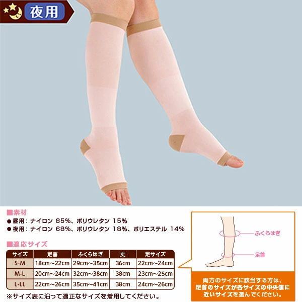 Japanese-Made Compression Socks for Pregnant Women, Pre- and Postpartum, to Reduce Leg Swelling, Open-Toe, Relieve Fatigue and Swelling, Pressure Socks for Night Use