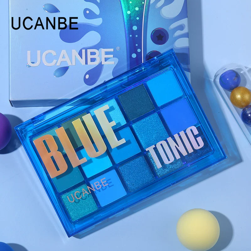Палетка теней для век ucanbe синие глаза Gin and Tonic синие-зелёный оливковый кожаная танцевальная сценическая макияж COS макияж для выступления