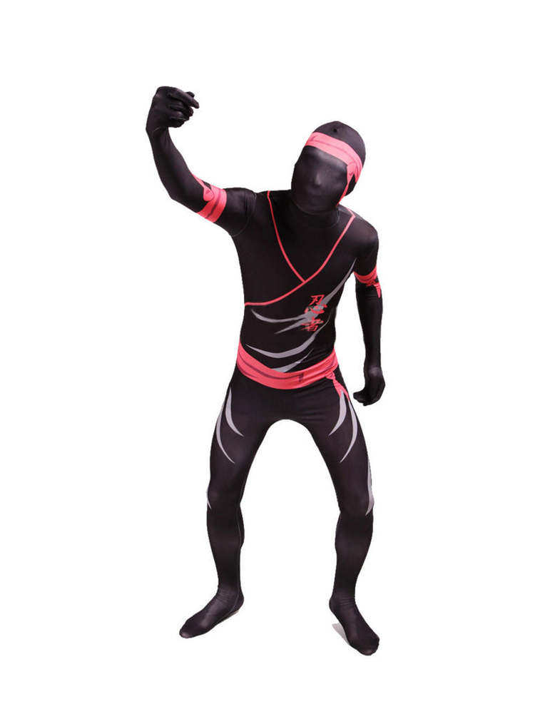 Halloween adult performance costume Cosplay male stage performance clothes ninja warrior invisible man in black