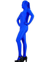 Full-coated festival performance clothing Halloween cosplay appliance adult blue leka ponytail tights