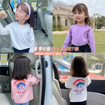 Girls long-sleeved T-shirt spring and autumn new style baby girl thickened loose bottoming shirt small and medium childrens clothing all-match casual top