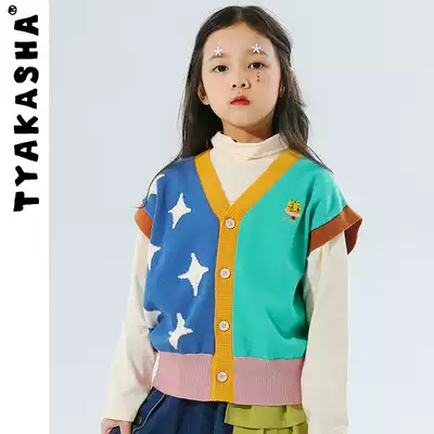 (House series) TYAKASHAKIDS Takasa children's knitwear sweater vest girl