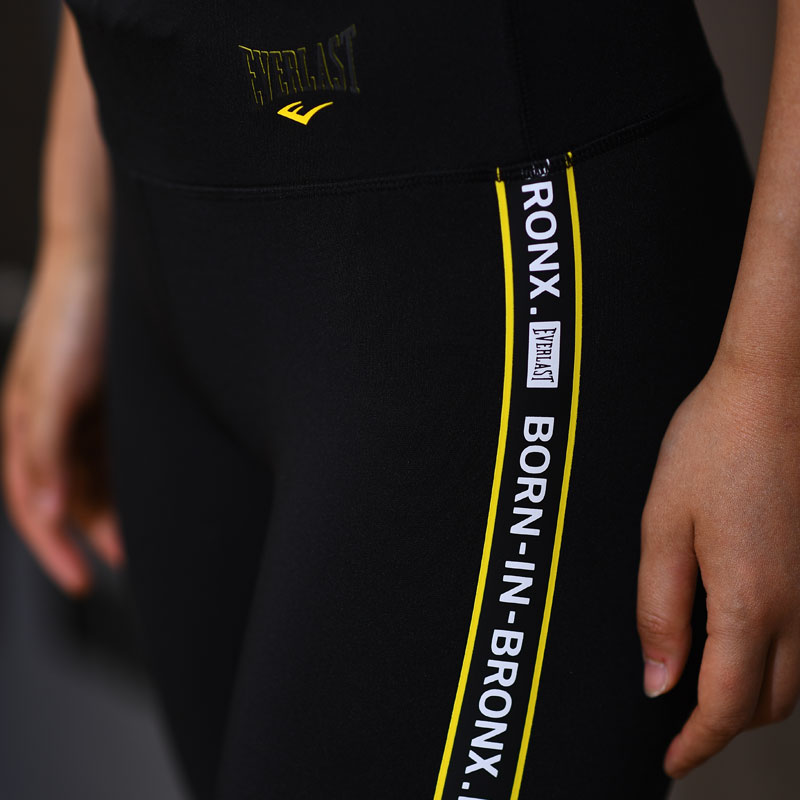 EVERLAST Boxing Sports Leggings Women's Hip Lift Print Striped Stretch Pants Yoga Fitness Running Sportswear