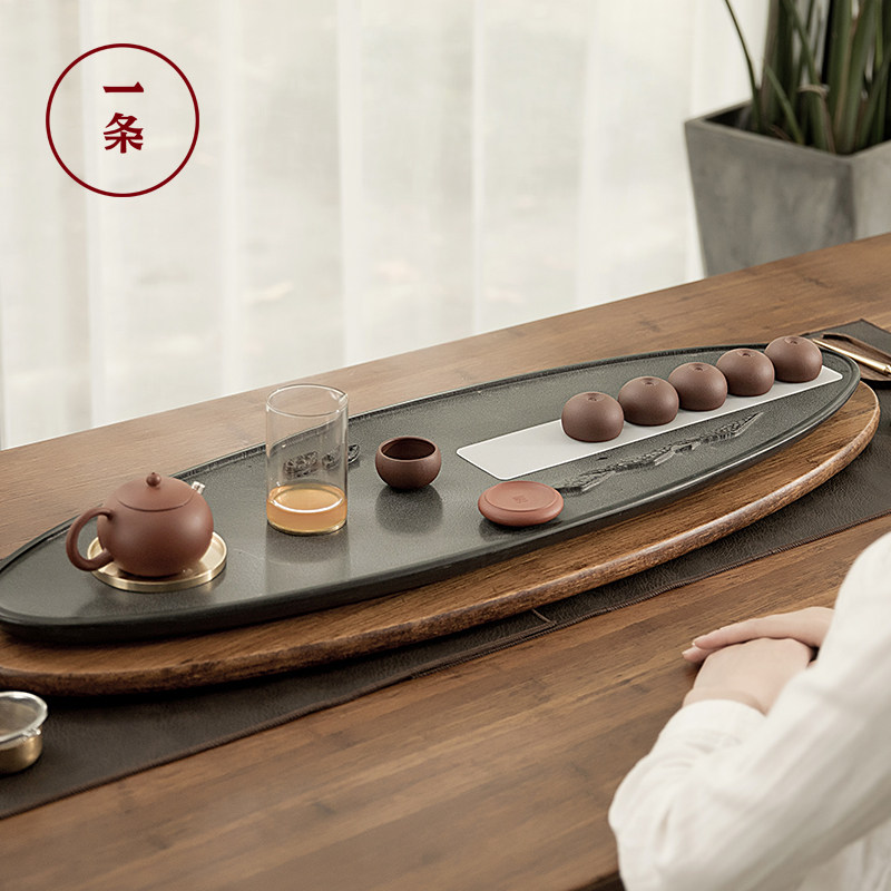 A Ukkim stone tea tray Home Whole Natural Stones Simple Day Style Teatai Artisanal Modern Dei Tea Sea