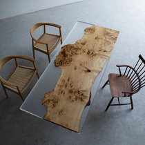 Epoxy resin rubber river table creative solid wood tea table tea table table table table table table board board furniture