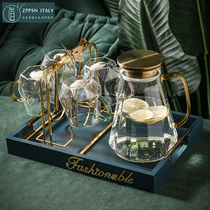 Italian ZPPSN Colour glass Cup with home light lavish living room Nordic tea set High face value water glass suit