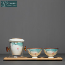 Italian ZPPSN Ceramic Hand-painted Express Passenger Cup Black Tea Portable Tourist Teapot Tea Maker One Pot of 2 cups Home