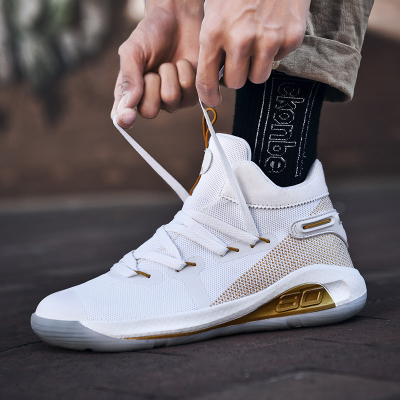 Irving 5 Curry 6 code small size basketball men's shoes 36 high tube Harden 37 Kobe 38 students actual combat white sneakers