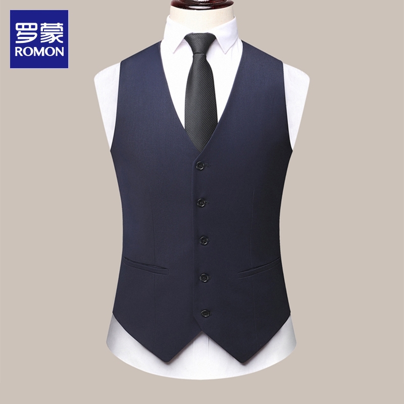 ロモンスーツベストメンズベスト2025夏新スタイルトレンドフォーマルビジネスカジュアルスーツベストメンズ
