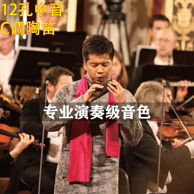 Ocarina 12 holes in C tune beginner twelve holes AC6 students children professional playing flute pottery instruments