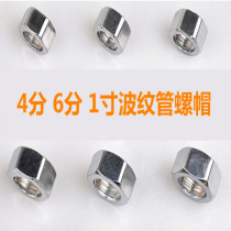 4 points 6 points 1 inch stainless steel bellows screw cap joint nut gas water heater cold and hot water pipe processing accessories