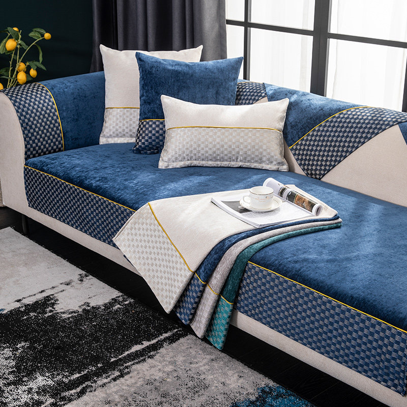 (Weitini) Simple and Modern Leather Sofa Cushion New 2022 Young Luxury Four Seasons Universal Non-slip Cushion