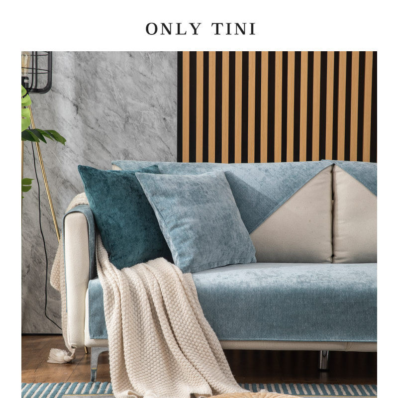 Fabric Sofa Mat Nordic Minimalist Wind All Season Universal Red Wood Upscale Non-slip Sofa Cover Towels Full Bag Cover